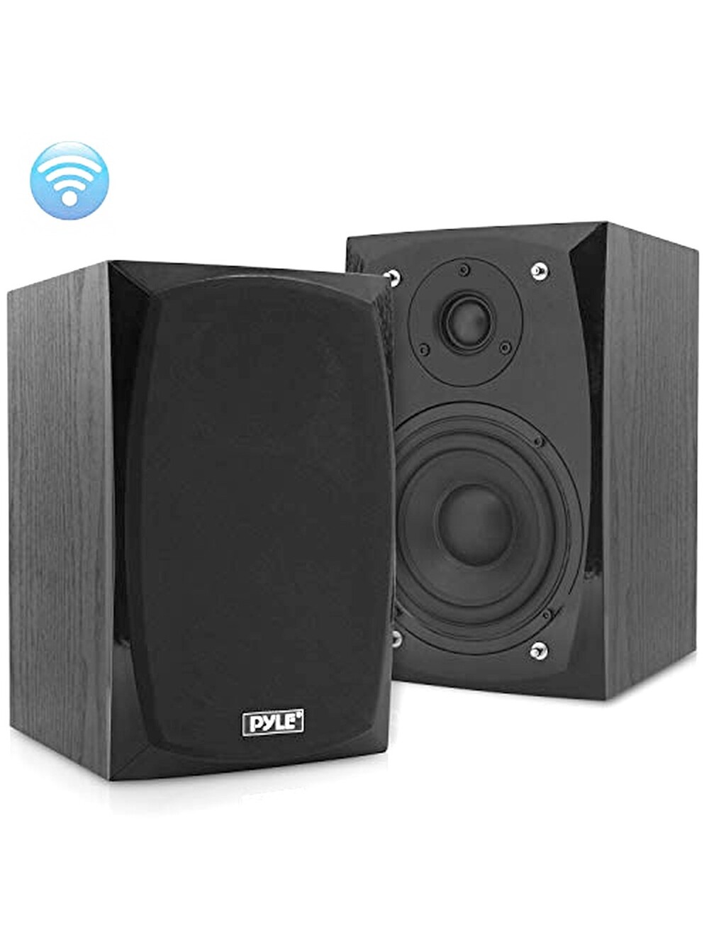 Hifi Desktop Bookshelf Speakers Pair - 300 Watt Powered Bluetooth Compatible...